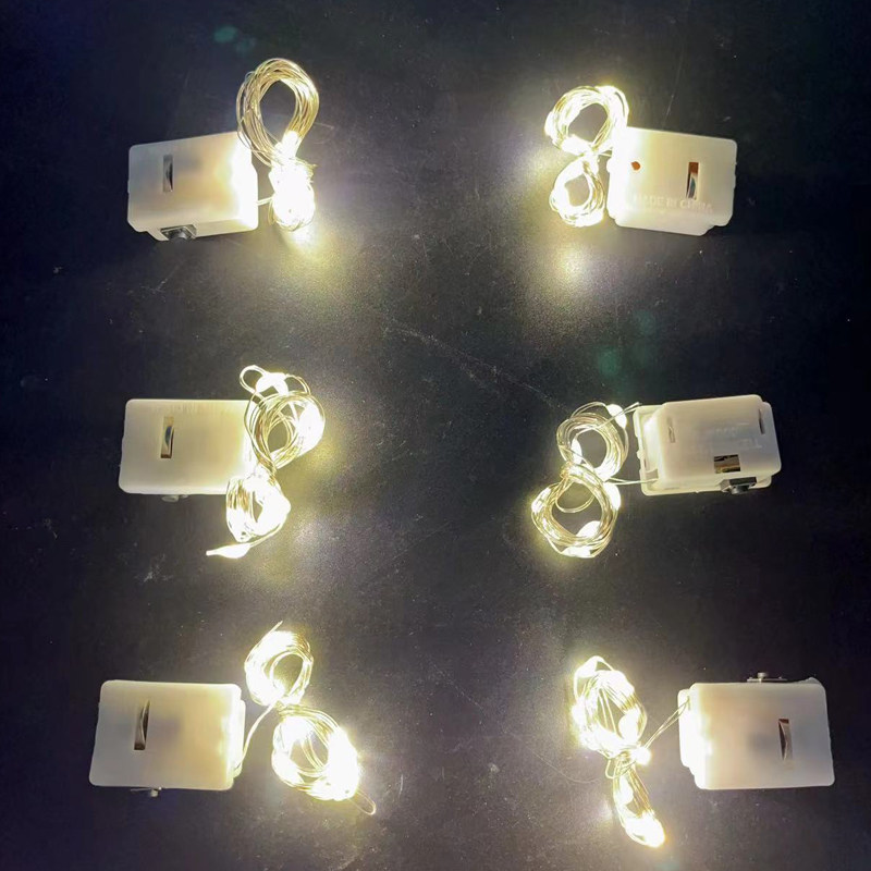 1米2米灯带led花束电子灯串鲜花蛋糕装饰彩灯闪灯串灯生日星星灯