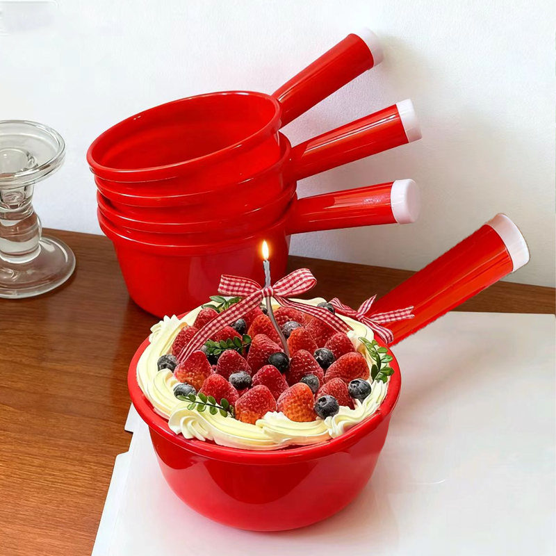 红色水舀子草莓蛋糕食品级 搞怪蛋糕 网红圣诞节创意水瓢大舀子