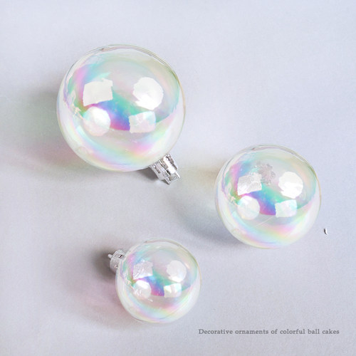 5个ins唯美梦幻七彩球蛋糕装饰