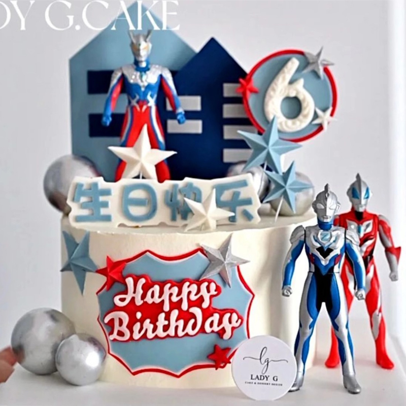 蛋糕装饰摆件迪迦泽塔赛罗银河