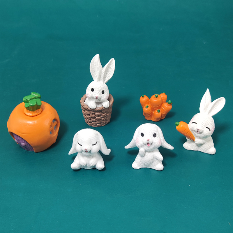 竹篮兔蛋糕装饰插件围栏房子