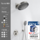 按摩淋浴花洒家用酒店 恒温拉丝镍预埋隐藏入墙式 鼎菲暗装 花洒套装