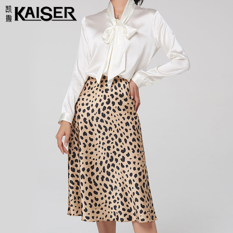 Kaiser/凯撒裙子女秋冬真丝半身裙修身印花豹纹中长裙桑蚕丝a字裙|ruв категории Женская одежда, юбка - от Buy2taobao.com для оказания профессиональной услуги покупки агента Taobao