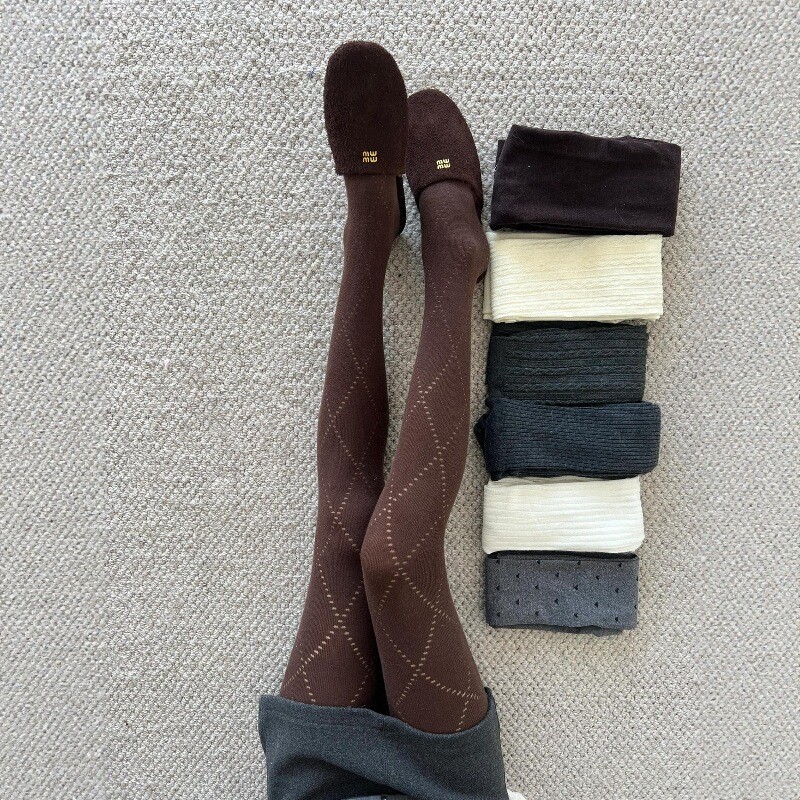 miu风千金感连裤袜显瘦单品!