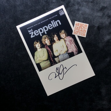 齐柏林飞艇Led Zeppelin主唱罗伯特普兰特Robert Plant亲笔签名照