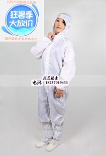 脉冲星全身三连体连帽防尘服洁静服衣服防静电喷漆劳保工作服带帽