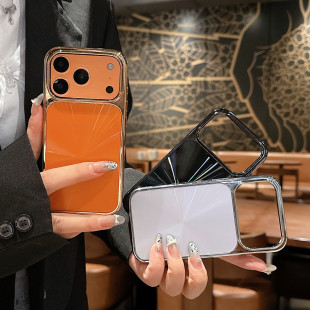 17pro max新款 11全包大孔防摔Air保护套批发 CD纹电镀极光手机壳iphone16pro高级感15橙色14 适用苹果