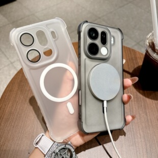 OPPO Reno Pro四角防摔半透磨砂磁吸手机壳Find 适用 Ultra全包镜头膜简约保护套批发