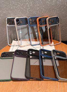 适用苹果17pro鹰眼精盾亚克力高透手机壳iPhone16pro max高级感15防摔14全包13 12金属11镜圈17Air保护套批发