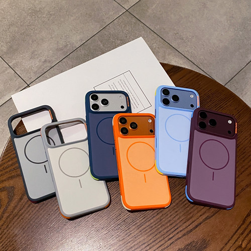 适用 iPhone 18 17 Pro Max 新款 卓雅撞色肤感高级感磁吸壳 苹果 12 13 14 15 16 Plus爆款保护手机壳批发