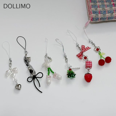 Do家 萌萌手账挂件  可爱ins手机挂件链  耳机包小挂件 草莓樱桃咕本 CDD卡册挂件