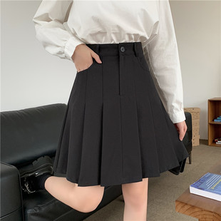 高个子加长百褶裙女春秋包臀a字半身裙百搭显瘦微胖mm大码jk裙子