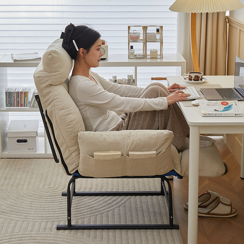 电脑椅灯芯绒可睡可躺科技布