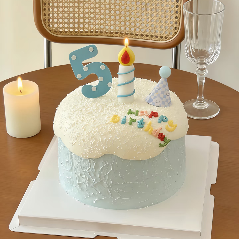 小红书数字蛋糕生日蛋糕装饰数字蜡烛彩色字母奶油蛋糕烘焙用品