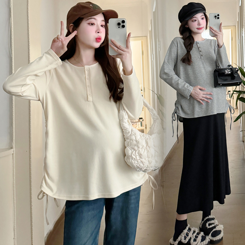 大码孕妇卫衣秋季设计感T恤上衣