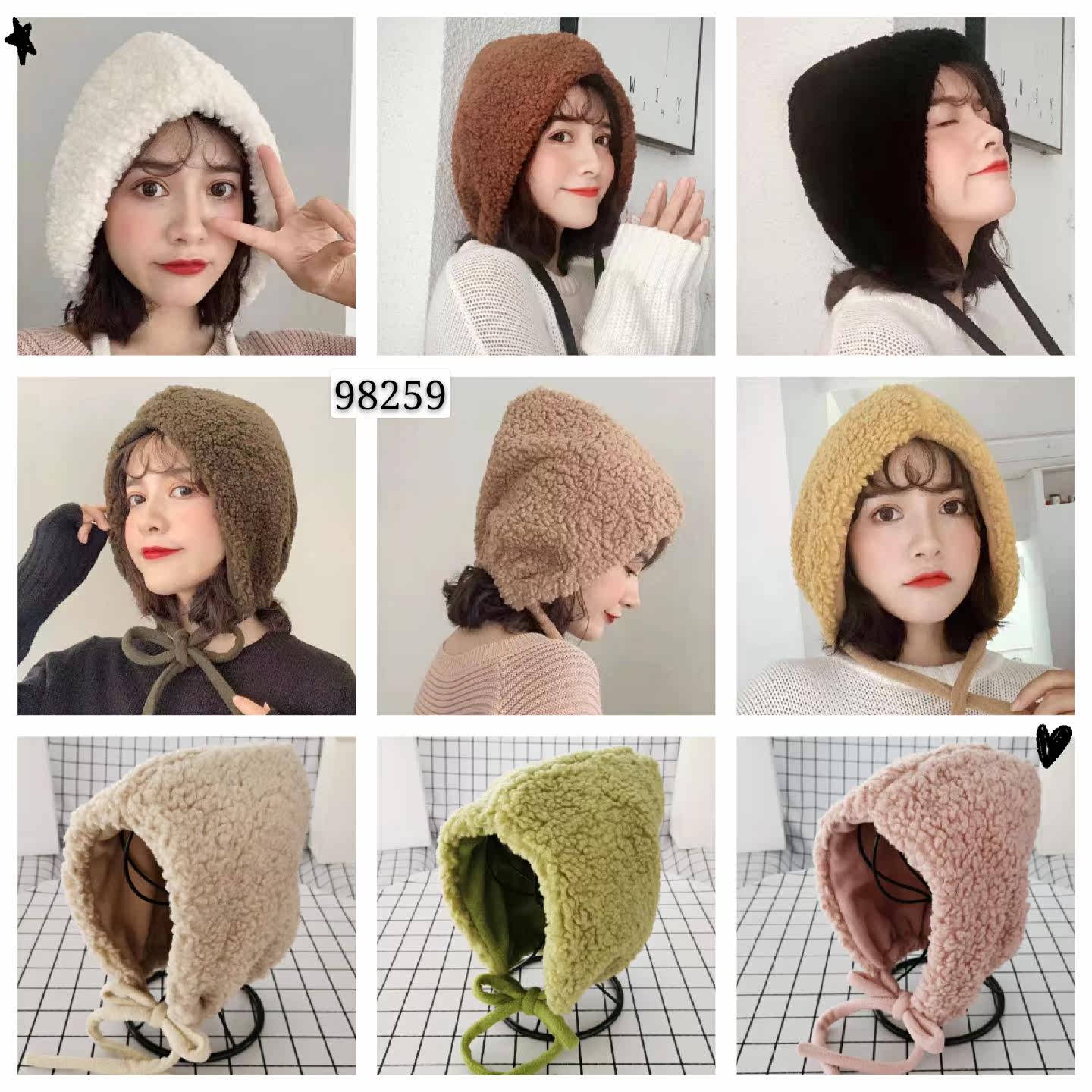 ins网红萝莉风绑带渔夫帽  秋冬季保暖护耳狼外婆帽子 个性潮韩版在类目 服饰配件/皮带/帽子/围巾, 帽子中 - 来自Buy2taobao.com提供专业的淘宝代购服务