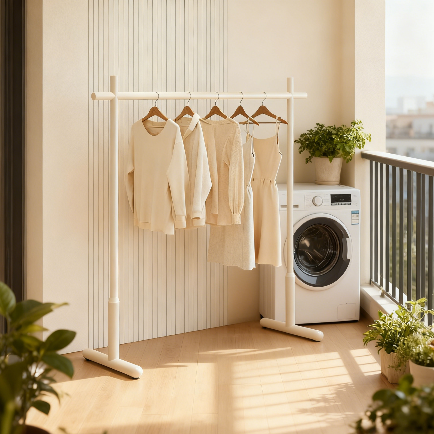 挂衣架落地卧室家用设计师款衣帽架晾衣架入户门极简室内挂衣服架