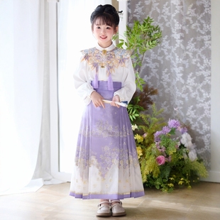 儿童汉服中国风超仙唐装 女童高端马面裙2025新款 套装 新中式 春夏季