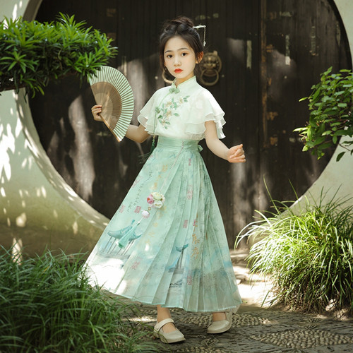 女童汉服马面裙2025新款夏季儿童新中式中国风超仙唐装古装演出服