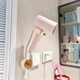 2025新款吹风机支架免打孔化妆室装置物架壁挂懒人吹风机支架