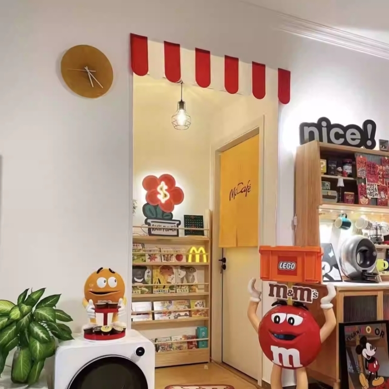 门帘装饰玄关拉旗多巴胺门帘创意入户门门头装饰配件氛围感彩旗