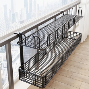 阳台护栏杆壁挂多功能悬挂式花盆架子室内外多肉吊蓝窗台置物花架