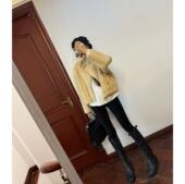 奶fufu 奢享ir 皮毛一体麂皮羊毛夹克外套 G准面料 超暖超舒服