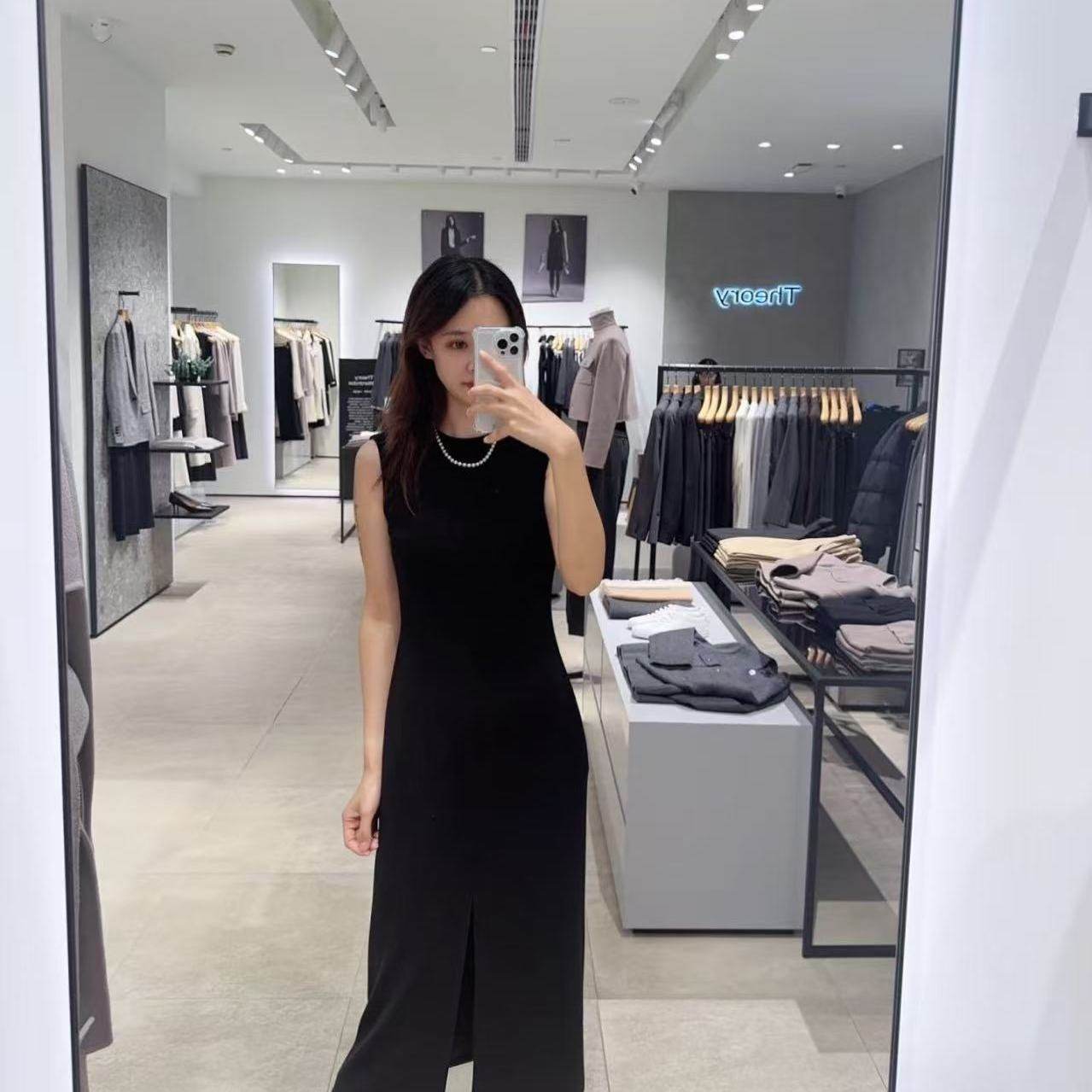 【点击详情进入链接拍~】原 美系th醋酸开衩连衣裙 极简高级感~