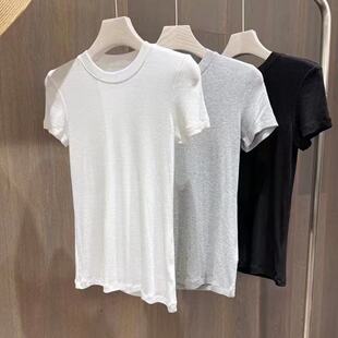 匹马棉圆领净色极简短袖 666 美系th经典 福利款 T恤 口碑返场