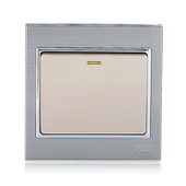 包邮 TOTG3铝拉丝面86型暗装 开关插座五孔10A电源插座单开开关面板