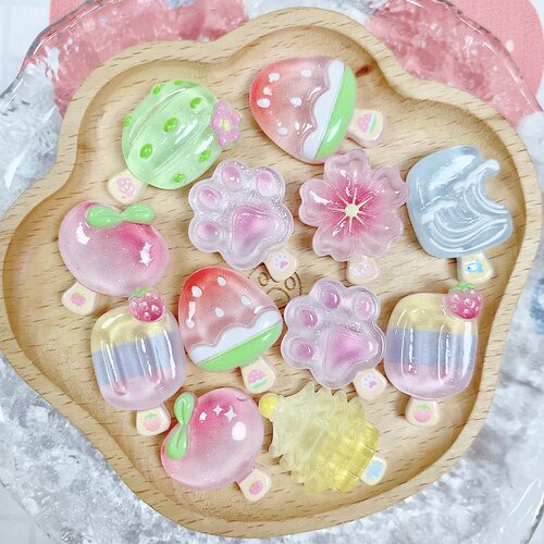 夏日西瓜棒棒冰透色diy树脂配件