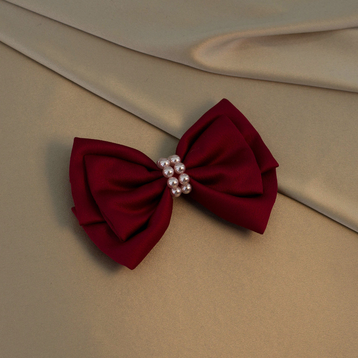 2026新年新款高级感轻奢风酒红色蝴蝶结发夹女后脑勺缎面发卡发饰,饰品/流行首饰/时尚饰品新,发饰,淘宝优惠券,粉丝福利购,淘宝优惠卷