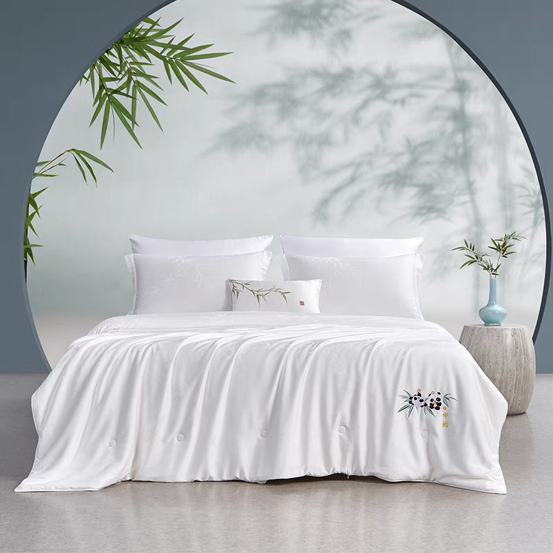 梦洁家纺2024秋冬新品蚕丝被 丝柔提花纯桑蚕丝四季被：中国印象