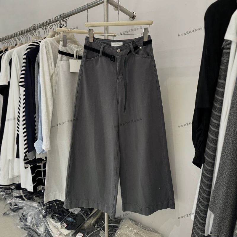 11/28Z十三行阔腿裤女2025年新款YKK高腰显瘦软垂阔腿裤1675