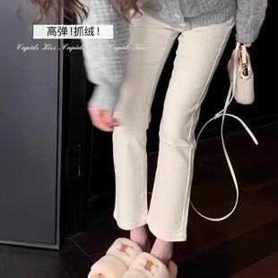 加绒烟管高腰显瘦弹力加绒九分直筒法棍1355 26Z品牌2025新款
