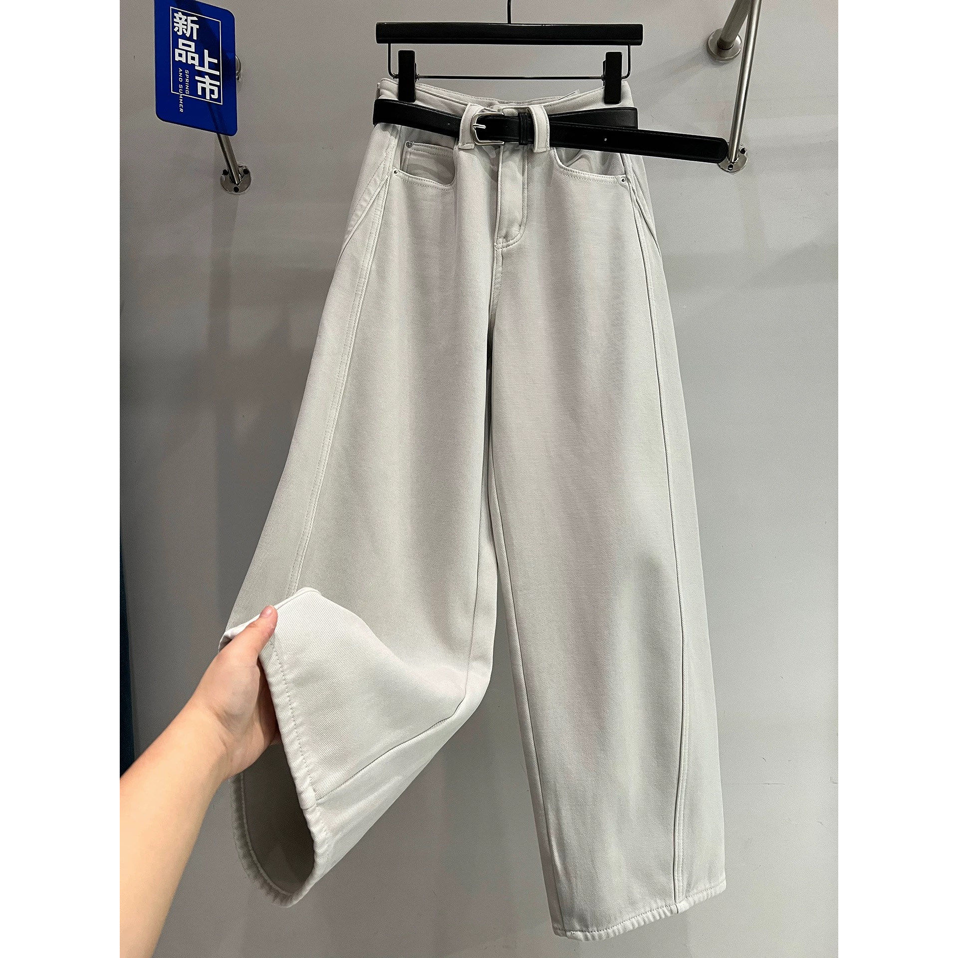 01/20W 品牌2025年新款63%莱赛尔高腰软垂奶茶色加绒弯刀气球裤,女装/女士精品,牛仔裤,淘宝优惠券,粉丝福利购,淘宝优惠卷