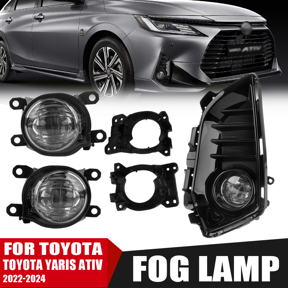 适用丰田22-24年款雅力士ATIV前LED雾灯改装流水日间行车灯前杠灯