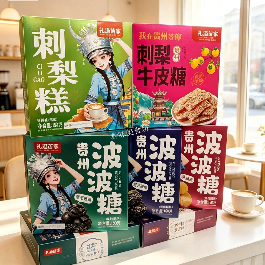 礼遇苗家贵州波波糖刺梨牛皮糖