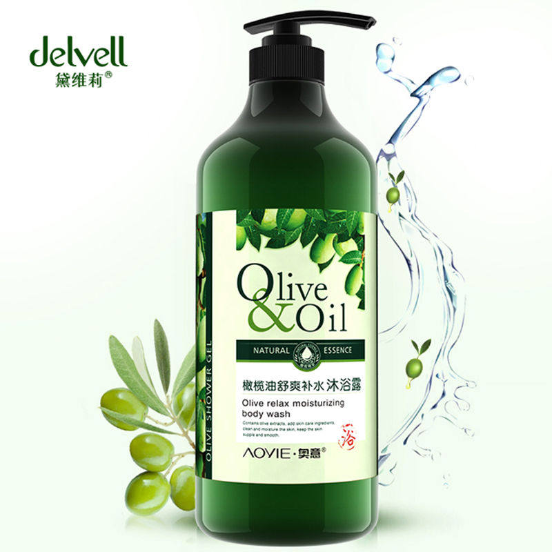 黛维莉沐浴露1l橄榄油补水温和滋润美肌男女士香氛沐浴乳持久留香