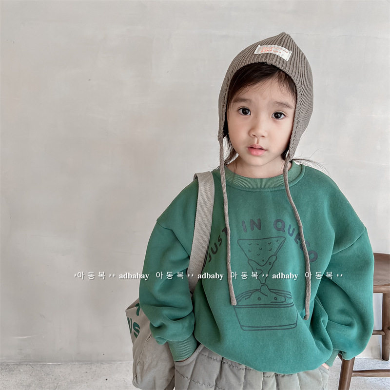 冬季中性棉布休闲抓绒卫衣