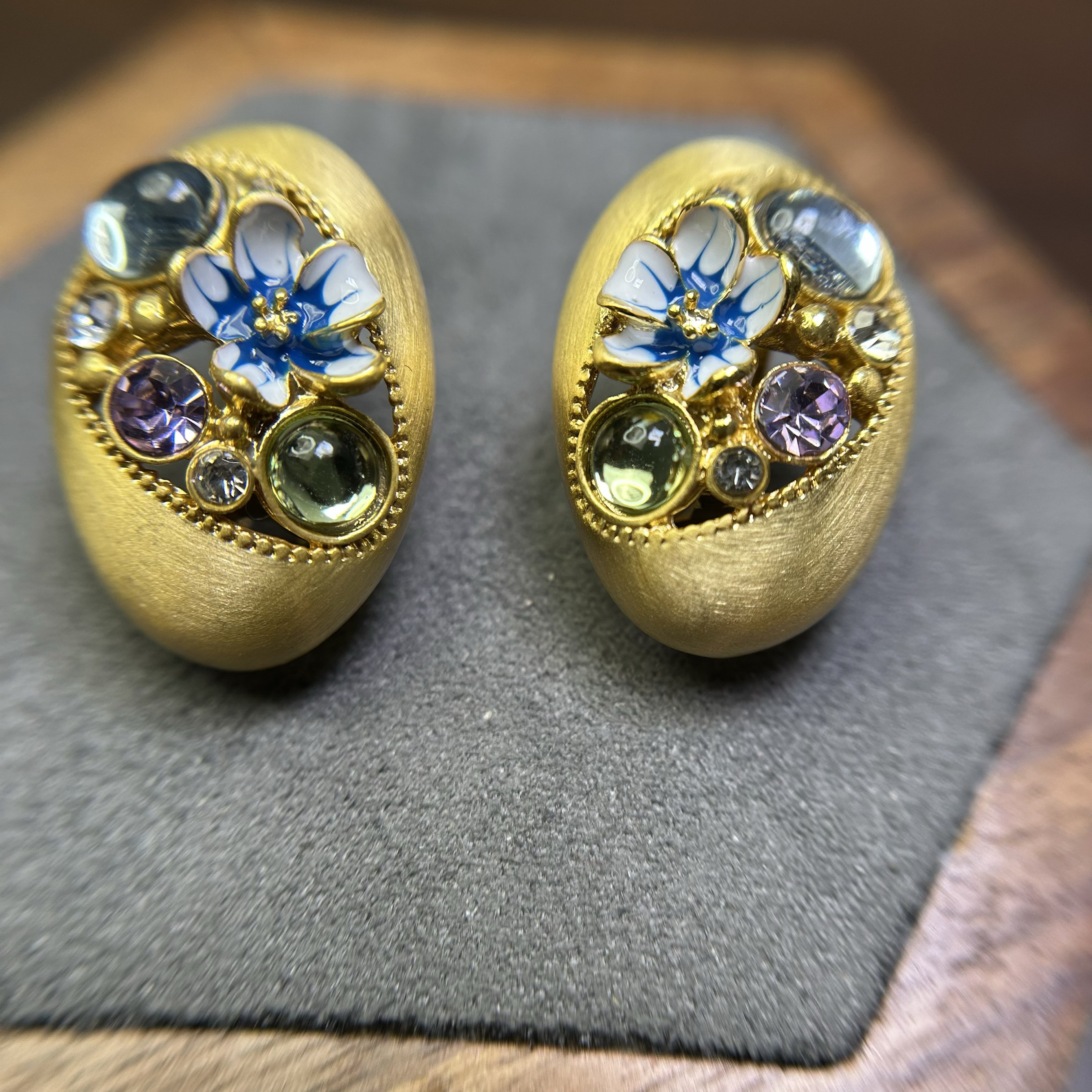 中古vintage耳环手工拉丝工艺铜镀金高级感耳针夹,饰品/流行首饰/时尚饰品新,耳钉,淘宝优惠券,粉丝福利购,淘宝优惠卷