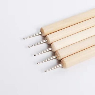 拓图笔双头木柄DIY刺绣布用复写纸专用手工双头铁笔金属笔勾线笔