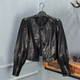 夹克短款 真皮圆领油蜡牛皮皮衣女时尚 外套小个子 新款 2026春季