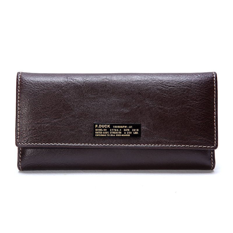 fortuneduck科春得富贵鸭新款钱包简约时尚大方长款商务多卡位钱