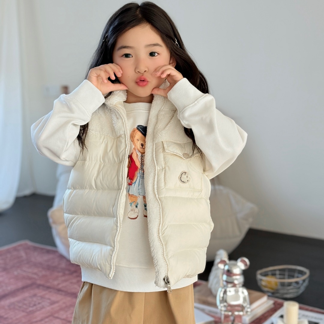 柔软羊羔毛羽绒马甲背心外套