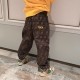 秋冬满屏字母后口袋刺绣长裤 欧美潮款 男童百搭休闲裤 25童装 舒适裤