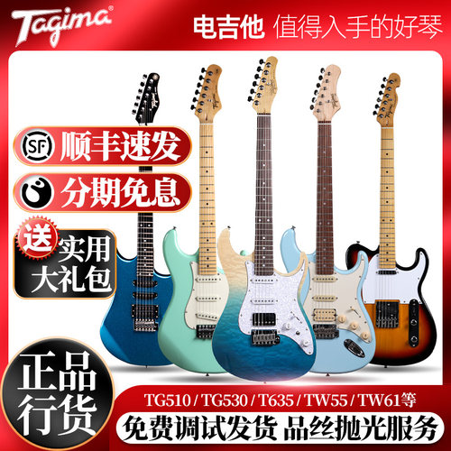 Tagima塔吉玛JA-3 TG510 530 T635 TW55专业电吉他套装初学入门 - 封面