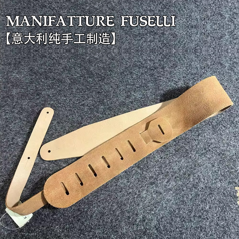 MANIFATTURE FUSELLI 手工吉他背带加宽减重真皮电木民谣吉他肩带