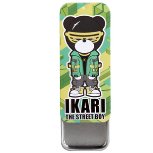 IKARIKUMA愤怒小黑熊吉他拨片盒 贴布熊配件弹片金属收纳罐PICK包