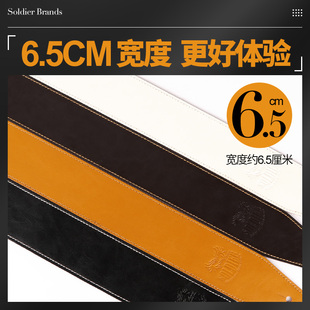 oldi士兵皮质加厚吉他背带 电木民谣贝斯防滑加宽减重琴带